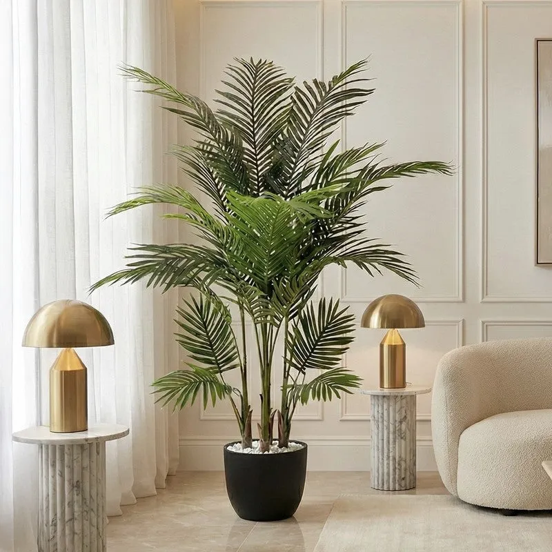 Palmora Artificial Areca Palm Plant With Black Plastic Pot - 4.9 ft media 4