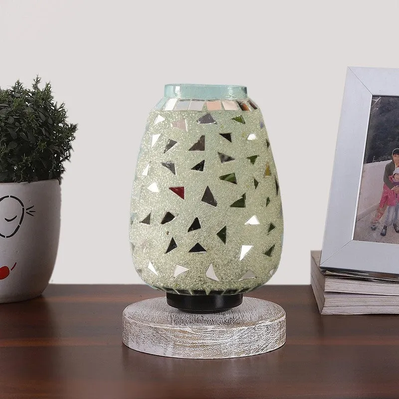 Luxior Mosaic Glass Table Lamp With Wooden Base media 4