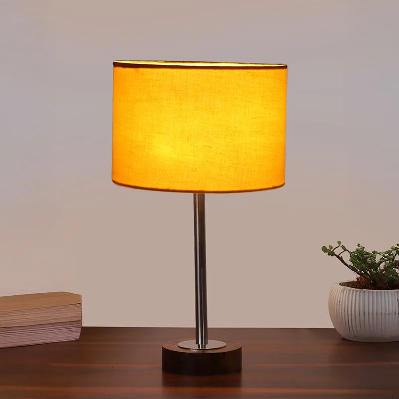 Cotin I Rodin Wooden Table Lamp - Yellow,Silver,Brown media 2