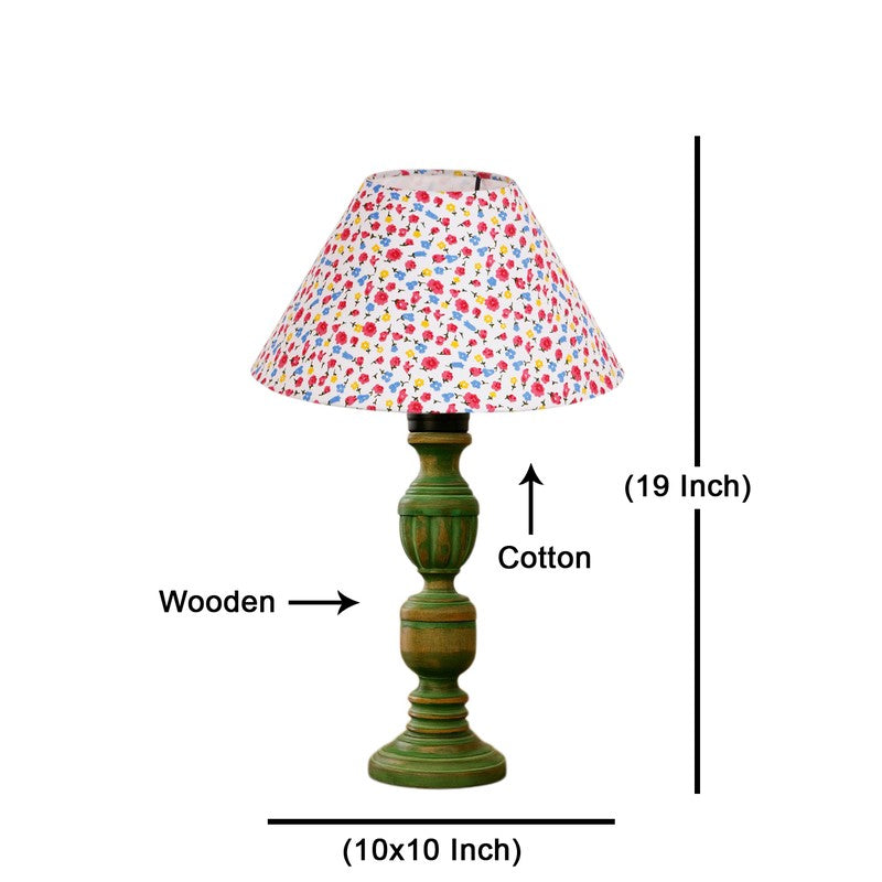 Arvello Solin Floral Wooden Table Lamp - Multicolor media 8