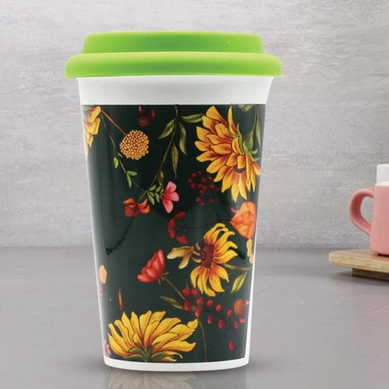 Floral Bliss Coffee Mug- Green media 4