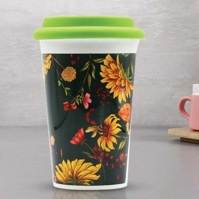 Floral Bliss Coffee Mug- Green media 4