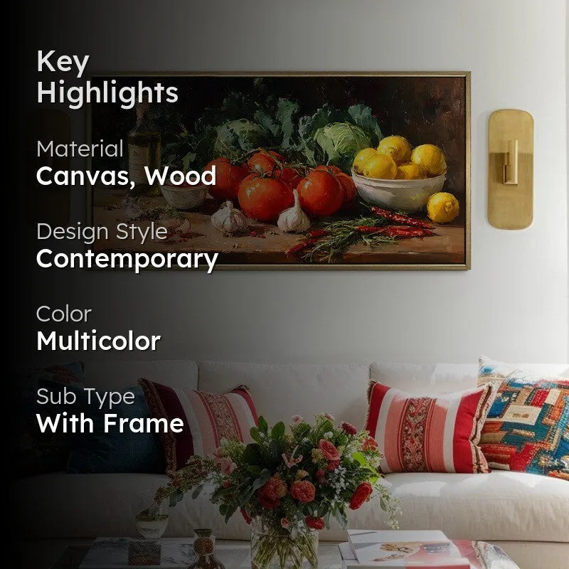 Mediterranean Quiet Canvas Wall Painting With Frame media 2
