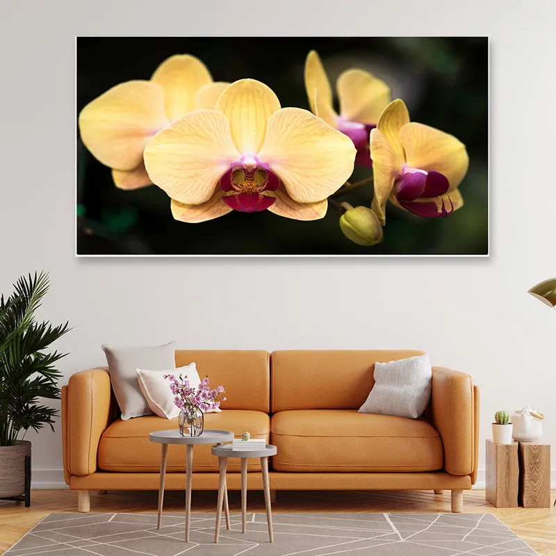 Mellow Orchids Floral Wall Painting media 1