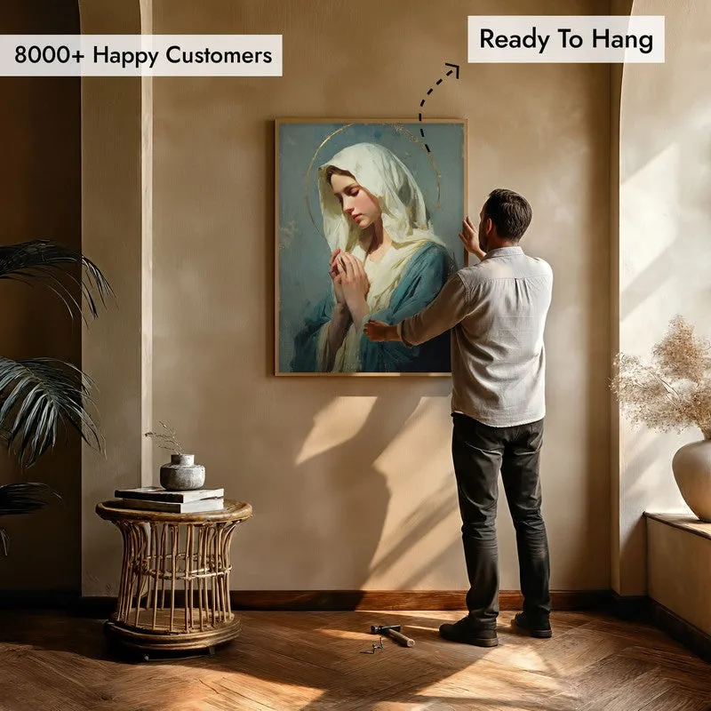 Grace in Devotion I Archival Paper Wall Painting With Brown Frame media 5