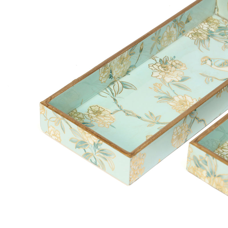 Ketaki Enamel Coated Serving Tray (Rectangle) - Set Of Two media 4