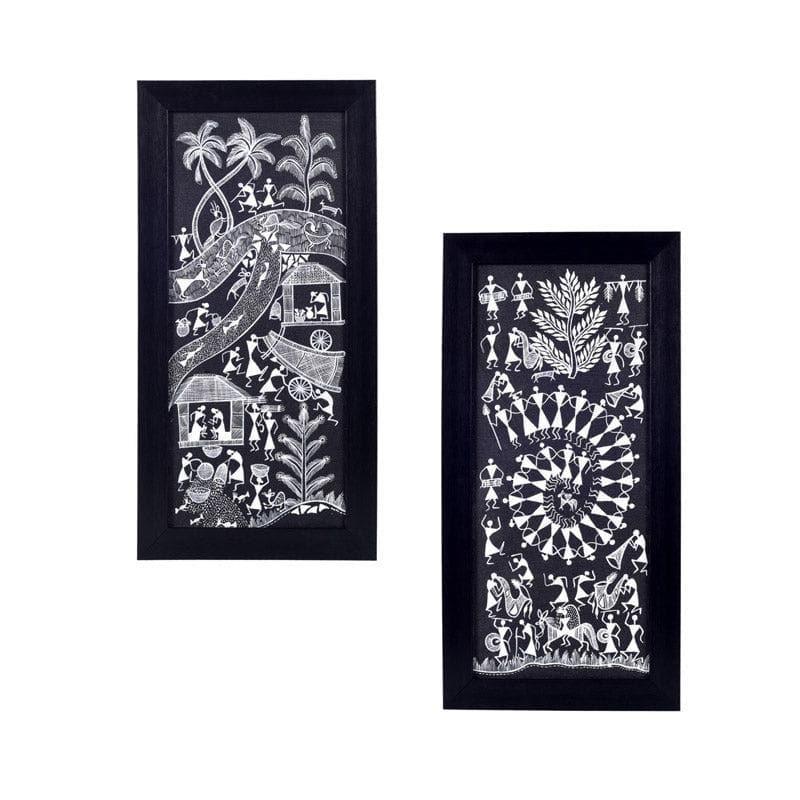 Warli Rythm Wall Art - Set Of Two media 3