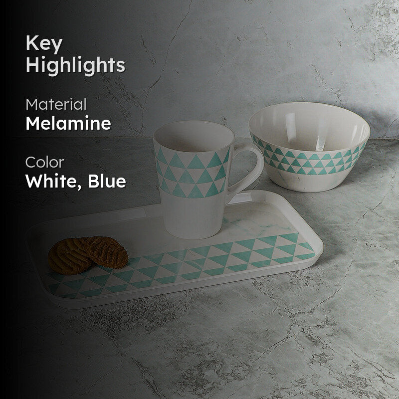 Mivono Serving Set (Blue & White) - Three Piece Set media 2