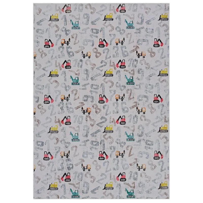Number Crane Carpet - White media 1