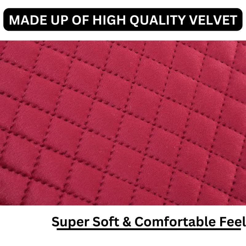Orson Quilted Velvet Cushion Cover (Red) - Set Of Five media 6