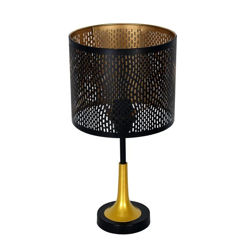 LumiNest Warm Wooden Table Lamp - Black,Gold media 4