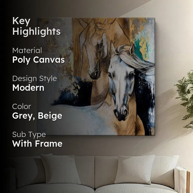 Graceful Horses Wall Painting media 2