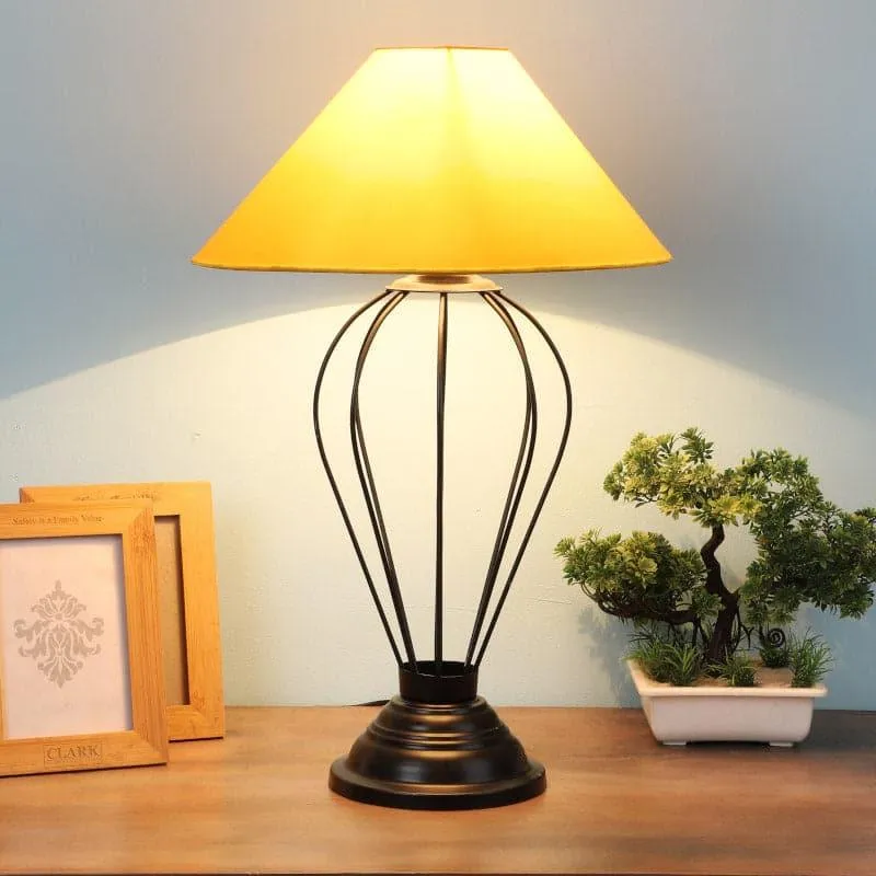 Sunglow Maximus Fabric Table Lamp - Yellow,Black media 1