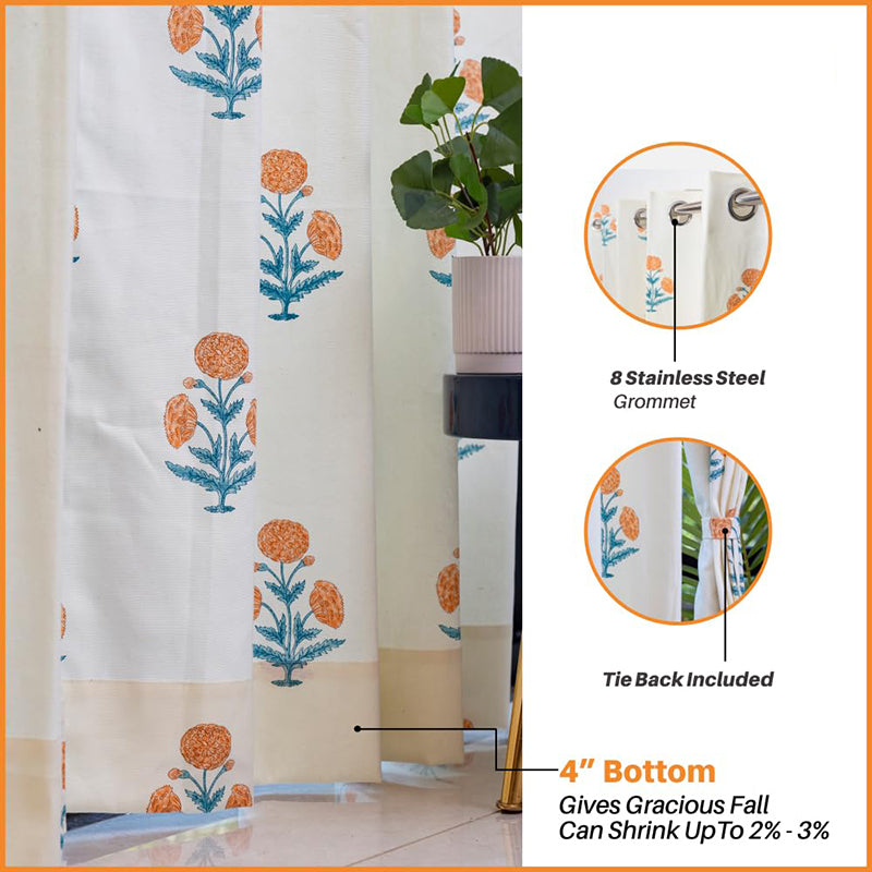 Urban Space Marigold Curtain (Multicolor) - Set Of Two media 5
