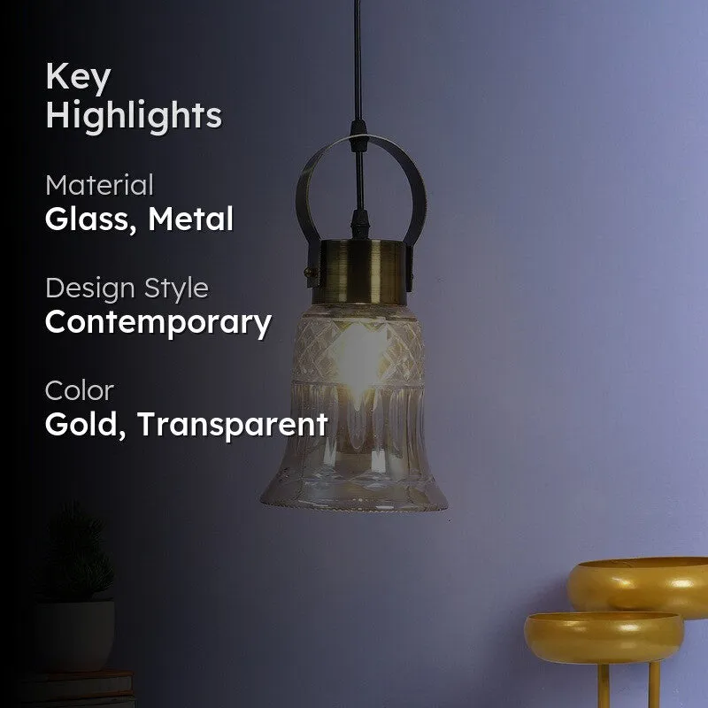 Aurora Faceted Pendant Glass Ceiling Lamp media 2