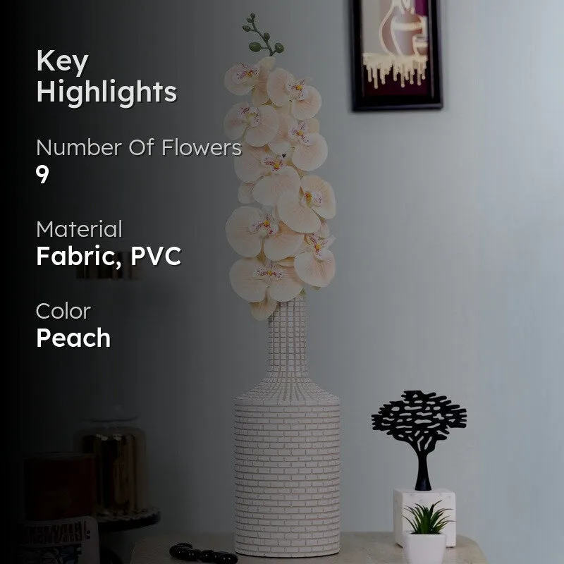Graceful Artificial Orchids Flower Stick - Peach media 2