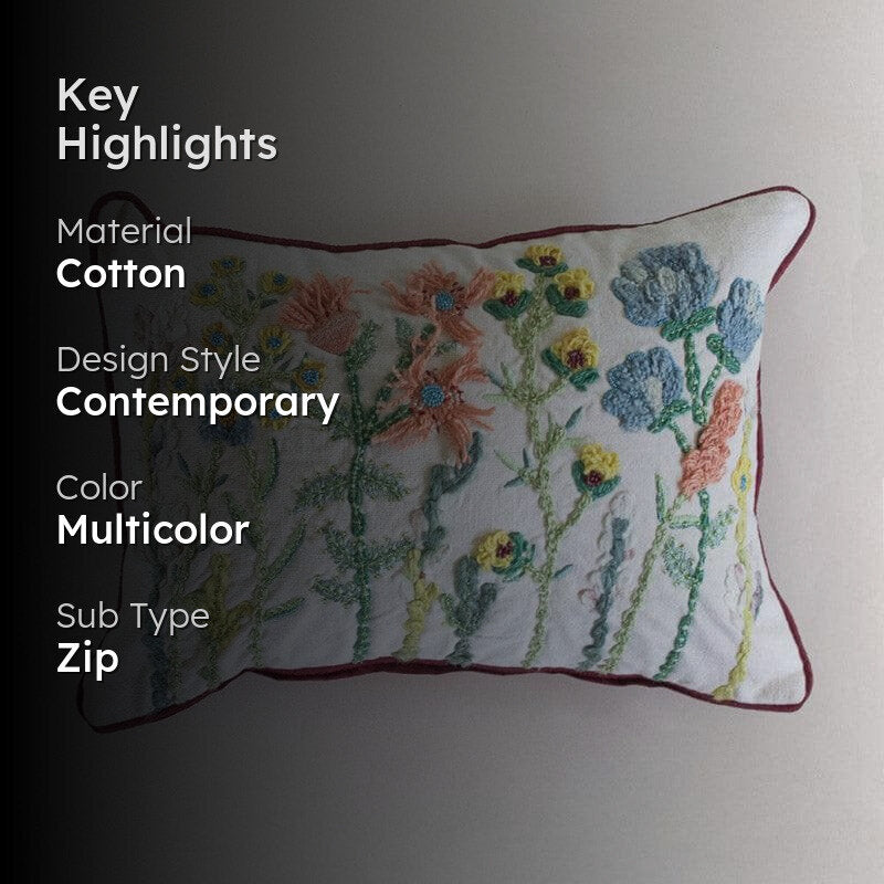 Yasmeen Embroidered Cushion Cover media 2