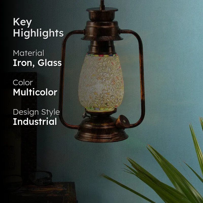 Siera Mosaic Lantern Iron Wall Lamp - Copper media 2