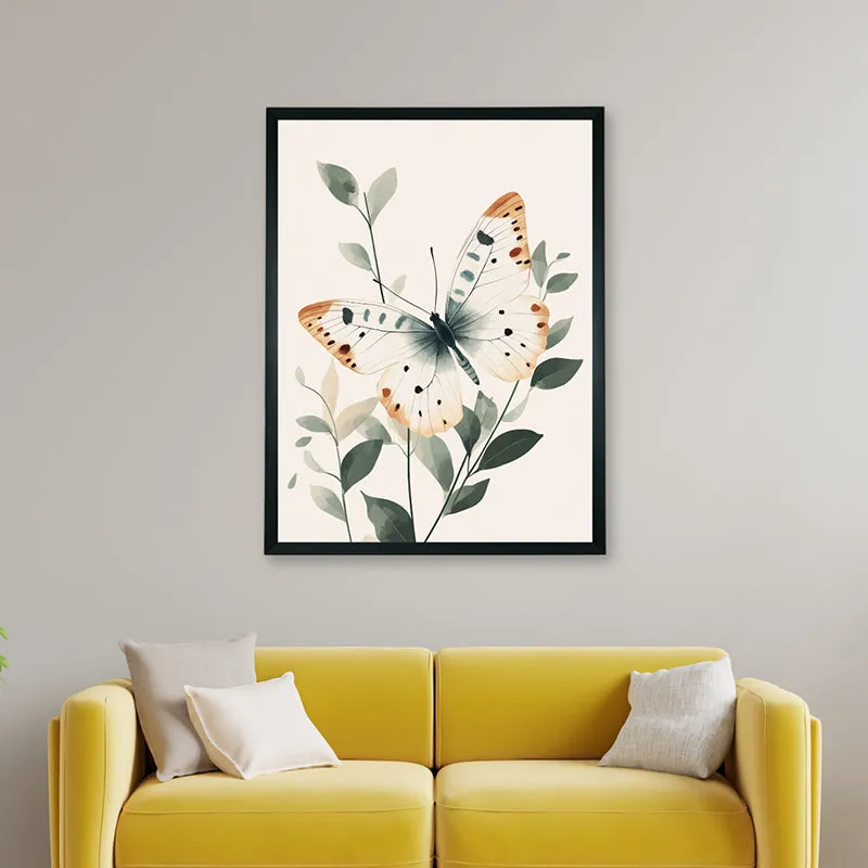 Botanical Butterfly Canvas Wall Art With Resin Frame media 5