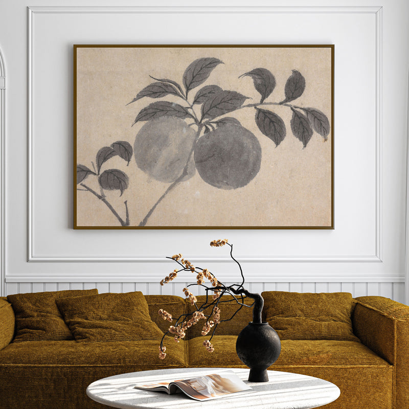Fruitful Dreams Wood Wall Art With Frame - Black