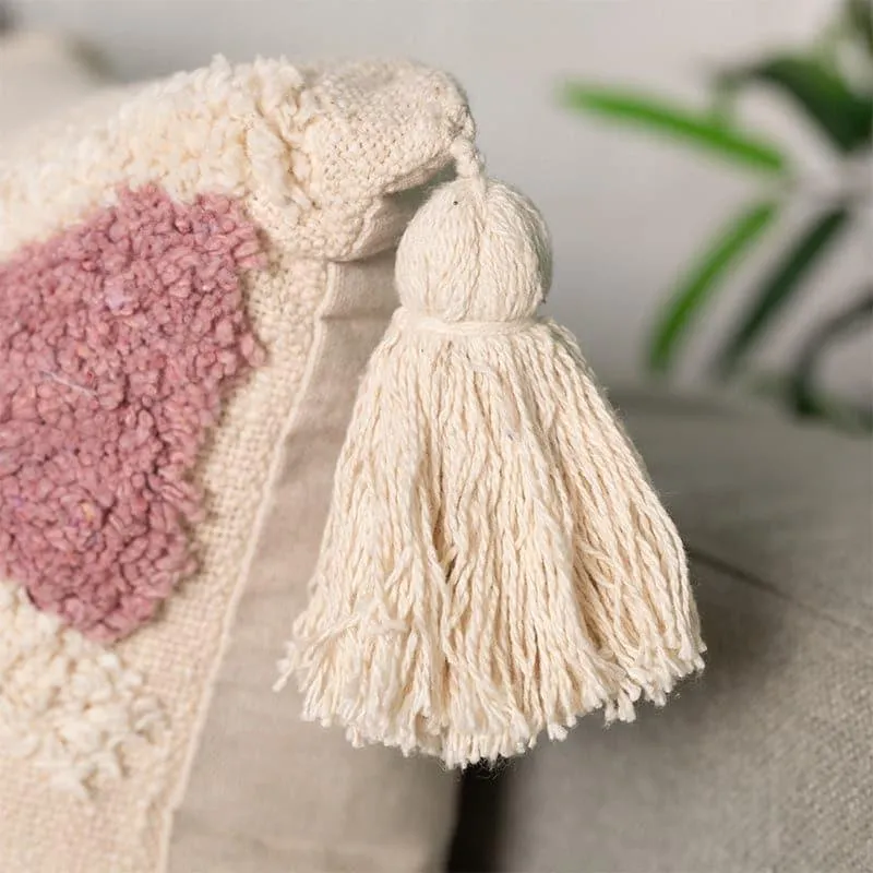 The Tufty Rose Cotton Cushion Cover media 3