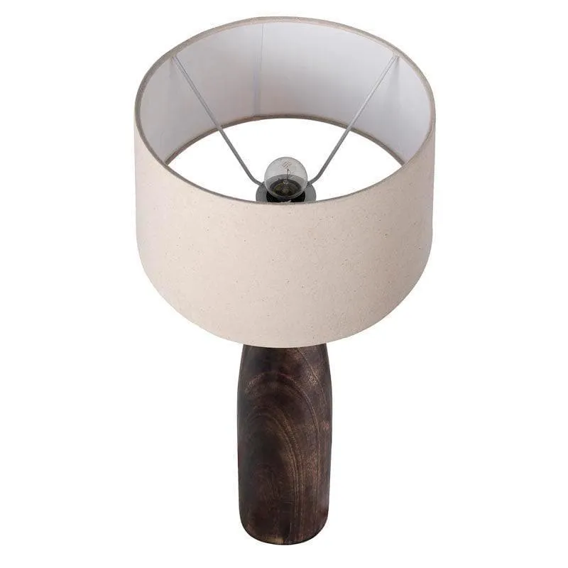 Harmony Glimpse Fabric Table Lamp With Drum Shade - Beige,Brown media 3