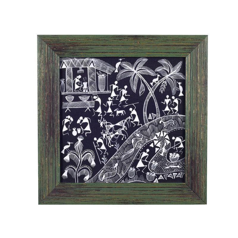 Warli Farming Canvas Wall Art media 3