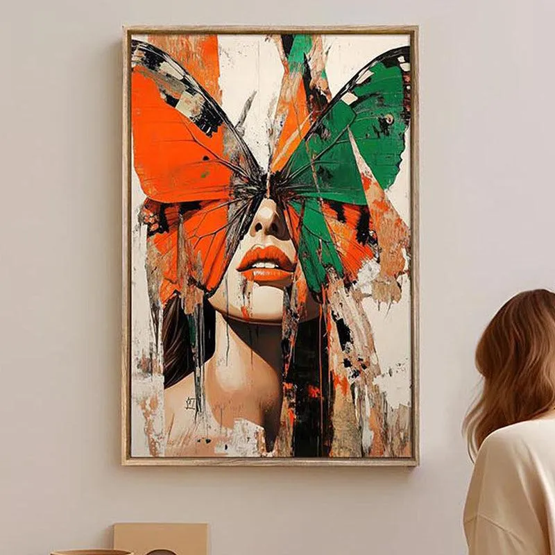 Veil of Wings Canvas Modern Wall Art With Frame media 4