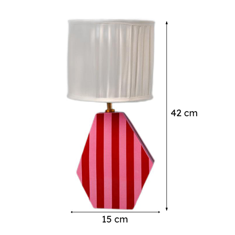 The Wishing Chair Thimble Fabric Table Lamp - White,Pink media 7