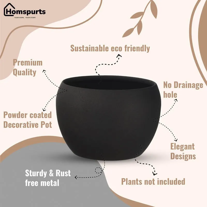 Alisha Handcrafted Matte Planter (Black) - Set Of Three media 10