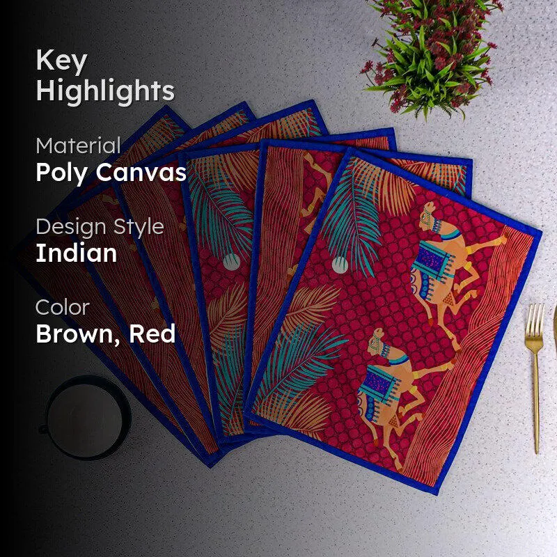 Camel Enclave Placemat - Set Of Six media 2