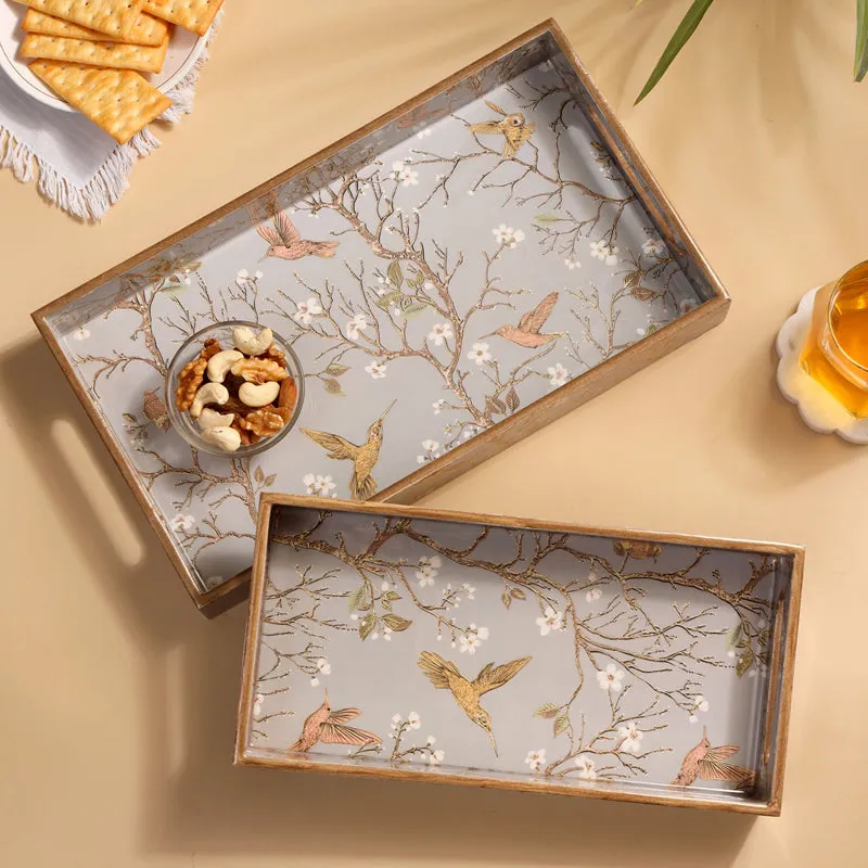 Sterling Flight Wood Serving Tray - Set Of Two media 1