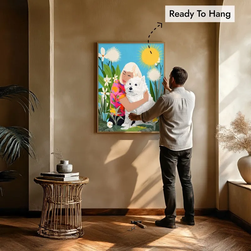Bloomelle Canvas Wall Painting With Brown Frame media 8