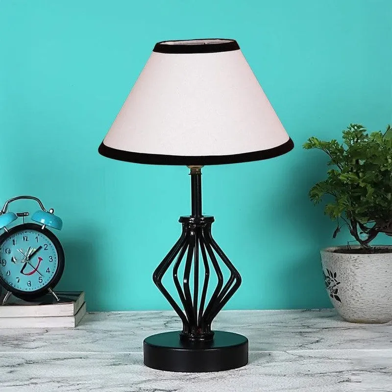 Firefly Metal Fabric Table Lamp - White,Black media 3