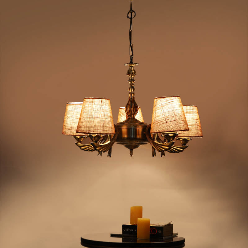 Estroso Conical Golden Antique Ceiling Lamp