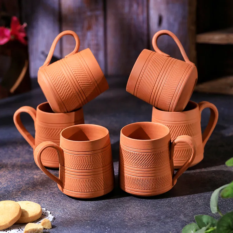 Niyati Terracotta Coffee Mug (250 mL Each) - Set of Six media 6