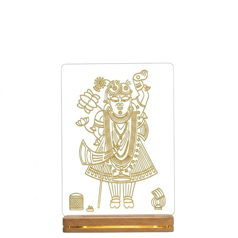 Shreenathji Acrylic Table Lamp - Transparent media 5