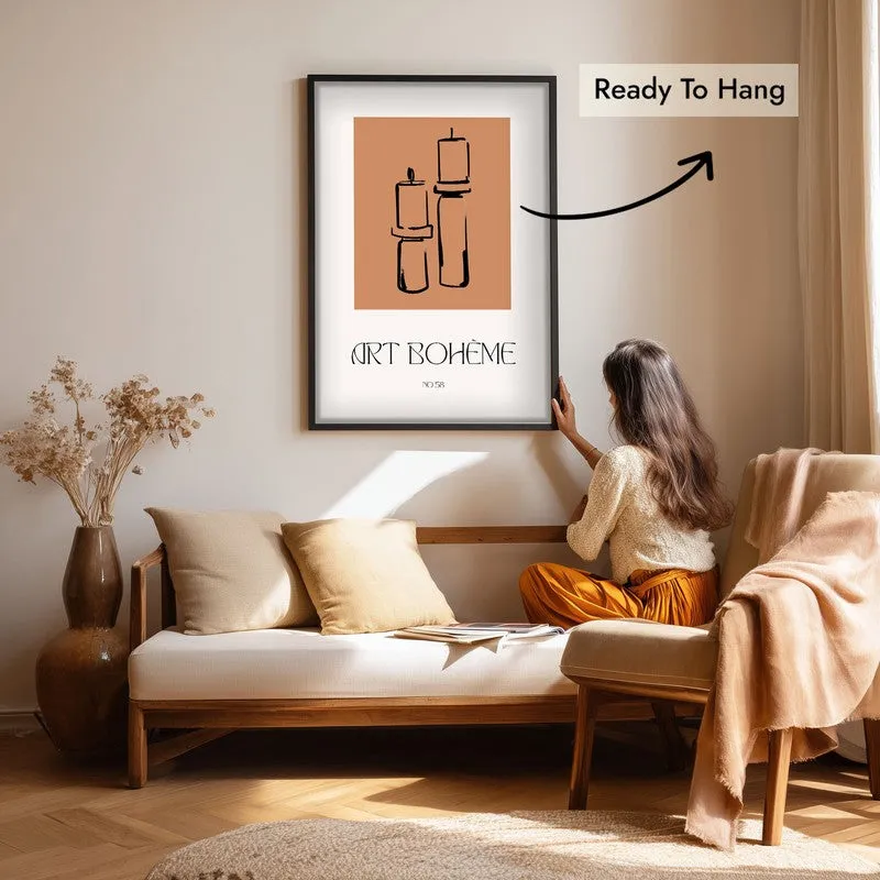 Ritual Calm Canvas Wall Painting With Black Frame media 7