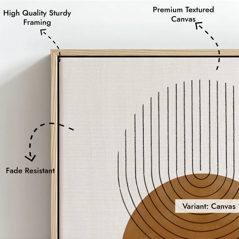 Terra Balance Canvas Wall Painting With Brown Frame media 7