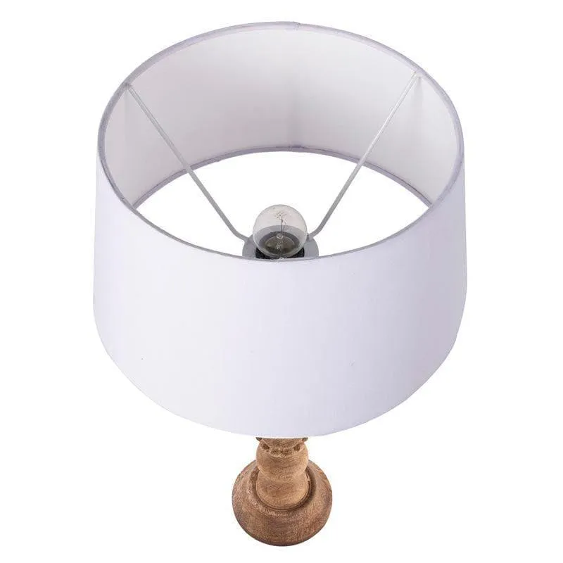 Serenity Shine Fabric Table Lamp - White,Brown media 3