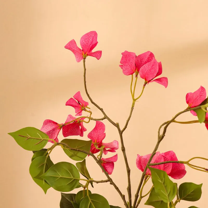 Artificial Bougainvillea Plant With Black Plastic Pot - 3 ft media 6