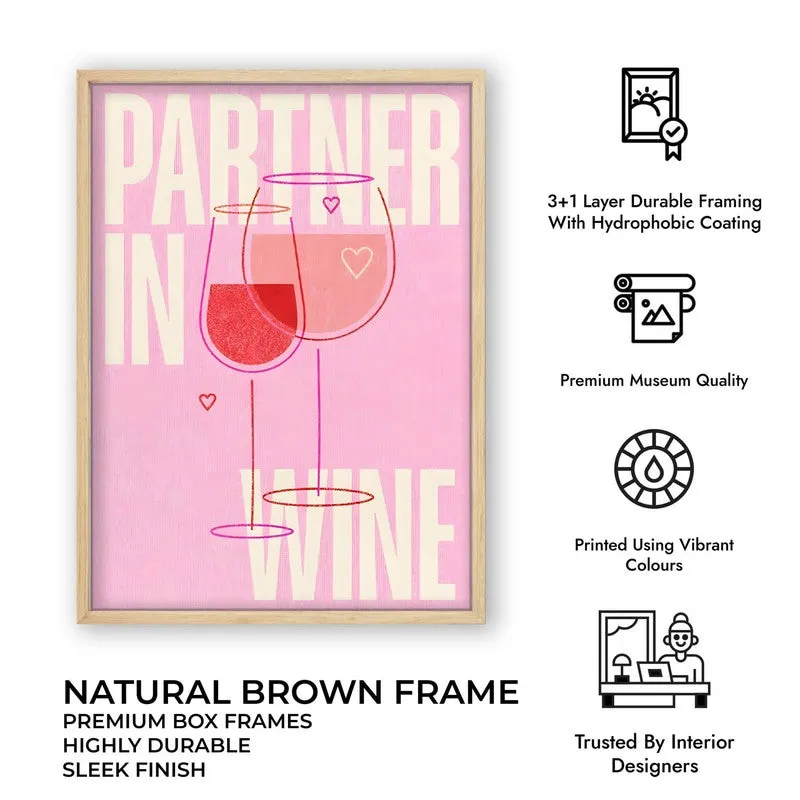 Partner In Wine Archival Canvas Wall Art - Brown media 10