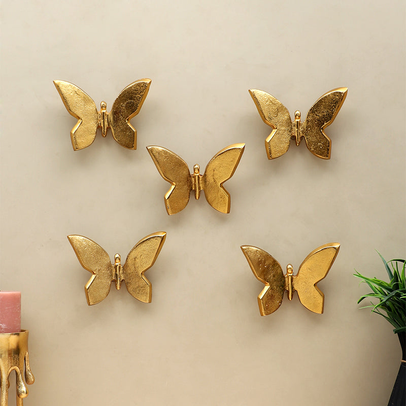 Aurum Monarch Aluminium Wall Accent - Set Of Five