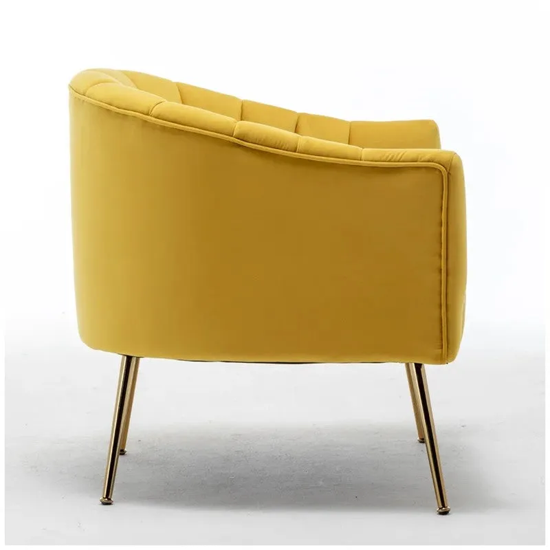 Plaino Neem Wood Accent Chair - Yellow media 7