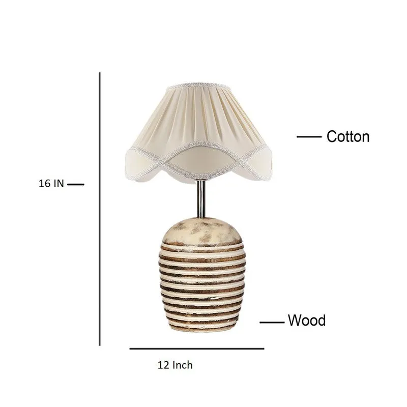 Aurivelle Cotton Table Lamp - White media 9
