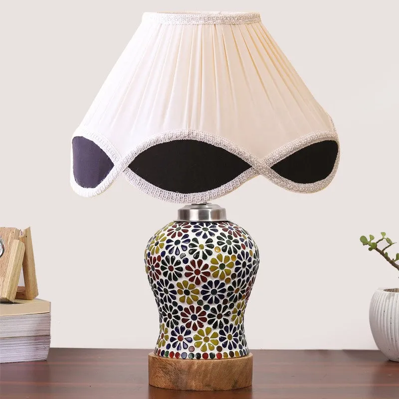 Softelle Pleated Wooden Table Lamp - Multicolor media 4