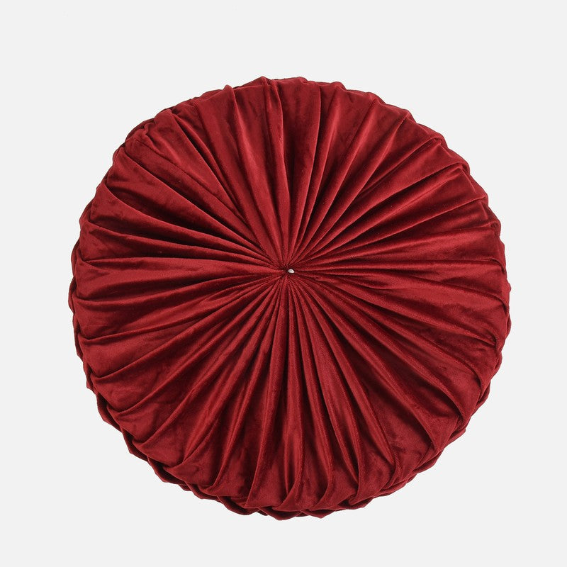 Velora Maroon Engineered Wood Ottoman media 5