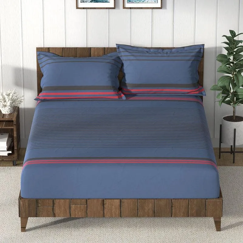 Nautica Versailles Veil Geometric Cotton Bedsheet - 160 TC media 3