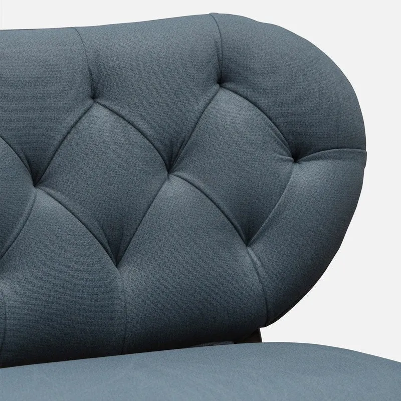 Racknest Rose Wood Accent Chair - Blue media 7