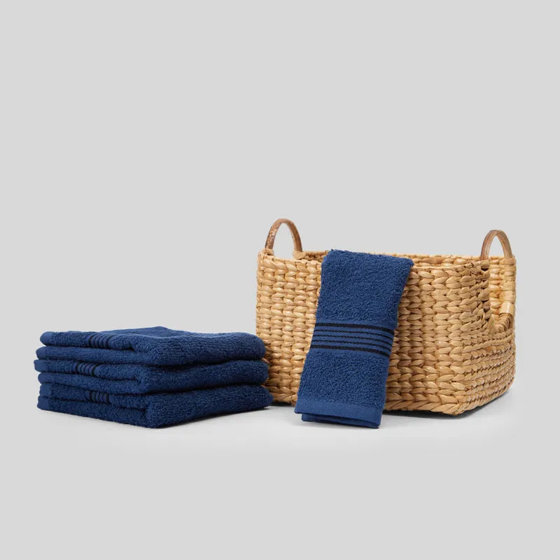 Bodil Face Towel (Navy Blue) - Set Of Four media 3